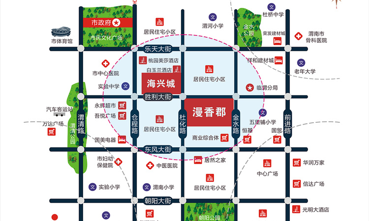 海兴·漫香郡交通图