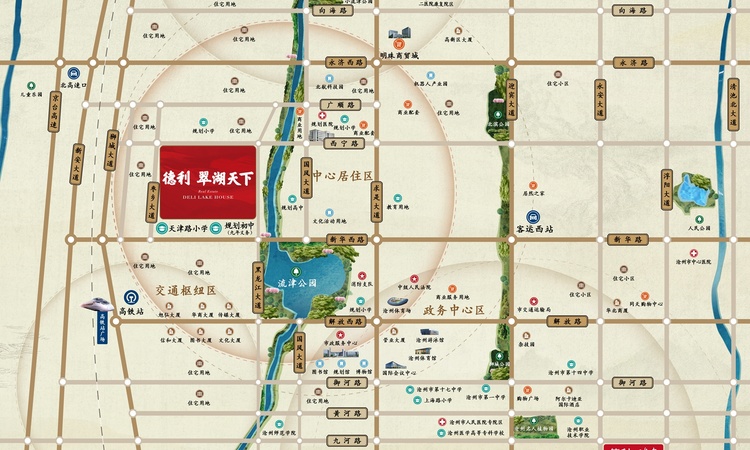 德利·翠湖天下交通图