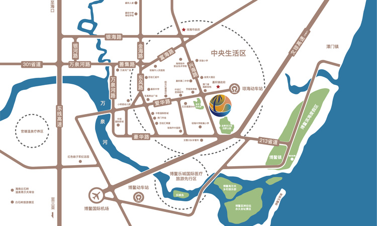 海城·时代广场交通图