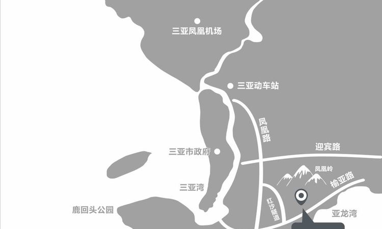 三亚山隐墅交通图