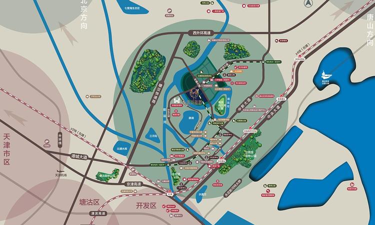 雅居乐滨河雅郡交通图