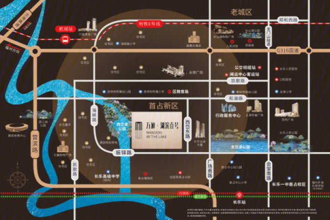 万旭湖滨壹号交通图