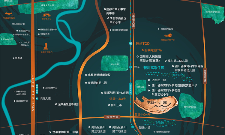 中旅千川阅交通图