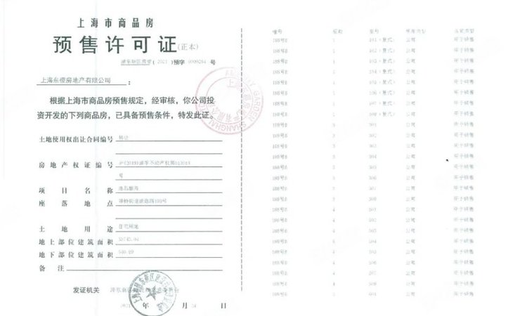 滨江一品苑楼盘证照