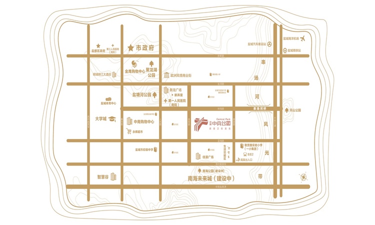 兴邦·中央公园交通图