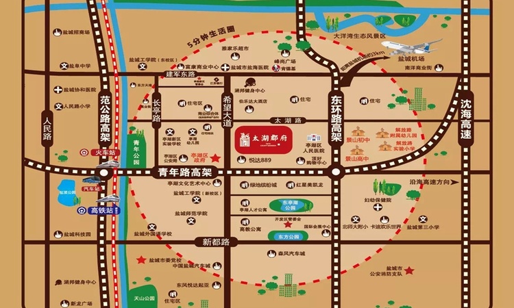 太湖郡府交通图