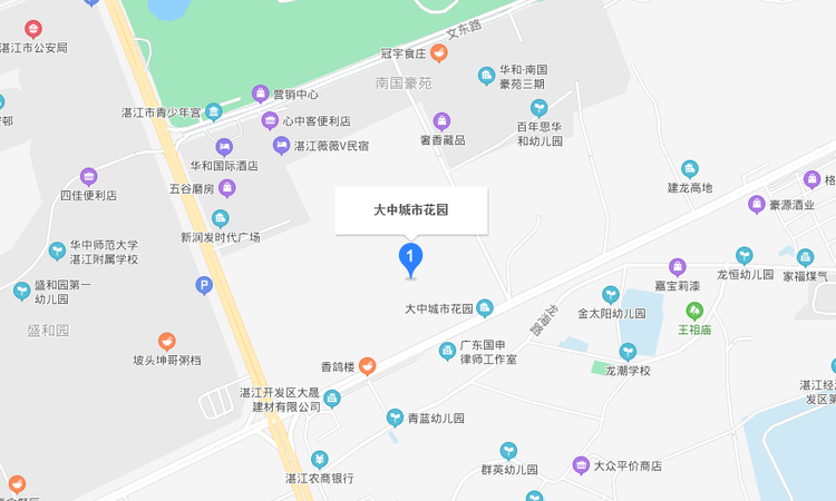 大中城市花园交通图