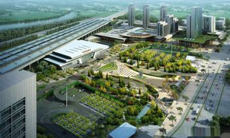 高铁中心商业街交通图