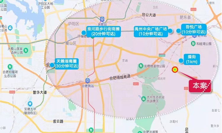 徽创金悦江南郡交通图