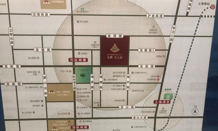 光明金山府交通图