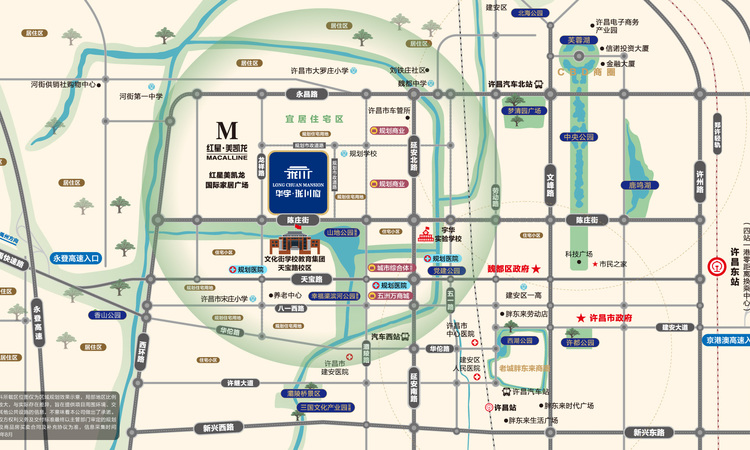 华宇·珑川府交通图