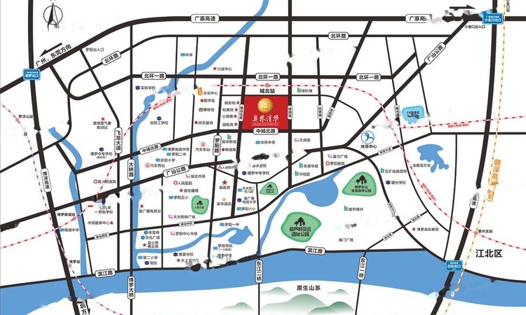 奥林清华花园交通图