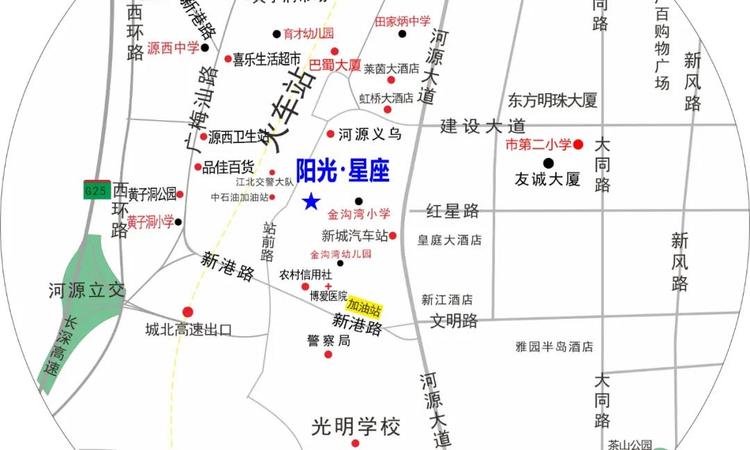 阳光星座交通图