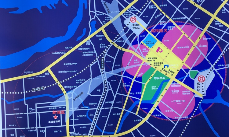 丰城龙润城市广场交通图