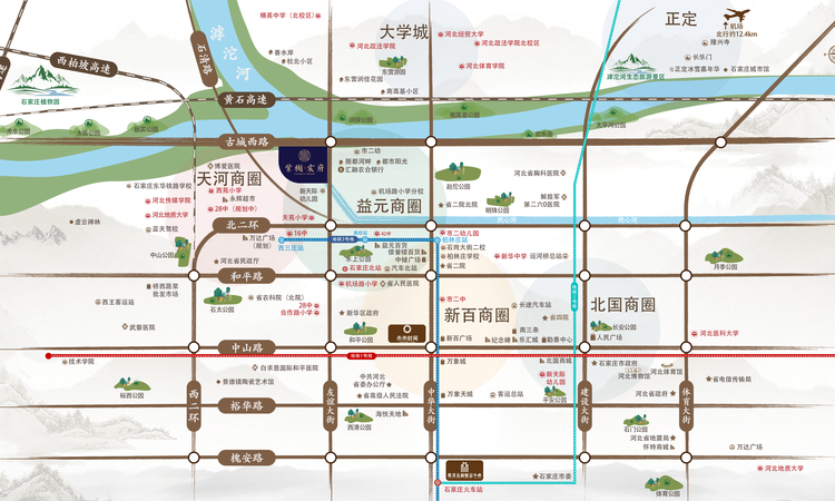 隆基泰和紫樾宸府交通图