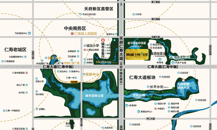 荣盛万树香堤交通图
