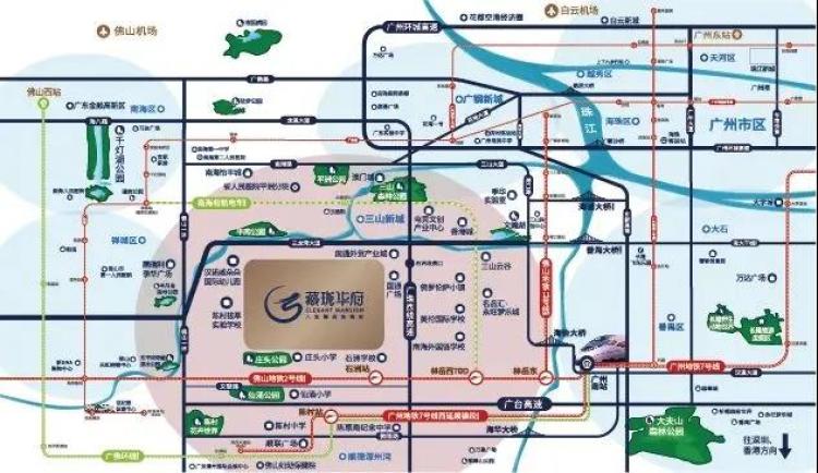 藏珑华府交通图