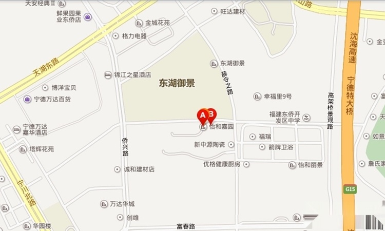 怡和嘉园二期交通图