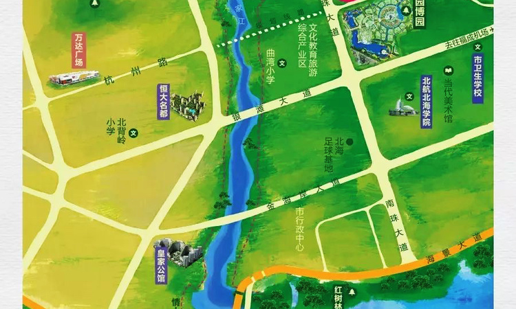 锦江白鹭郡交通图