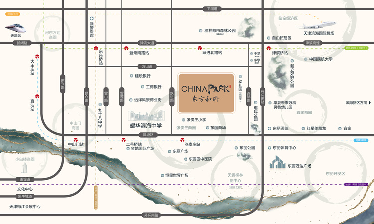 城投东方和府交通图