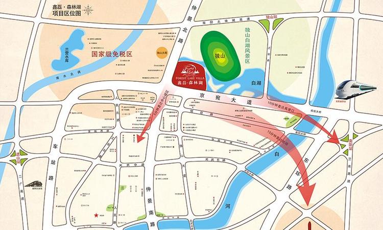 鑫磊森林湖交通图