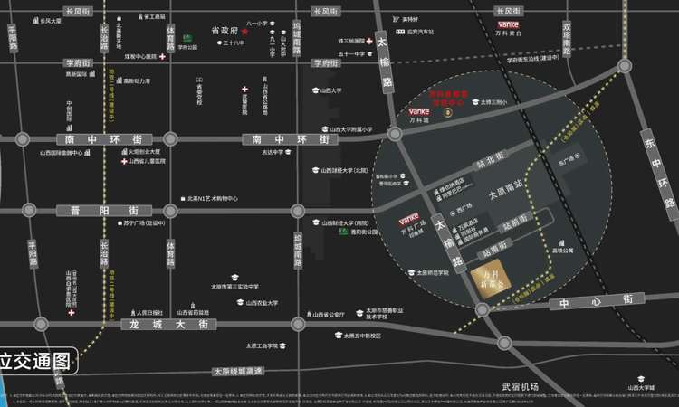 万科新都荟交通图