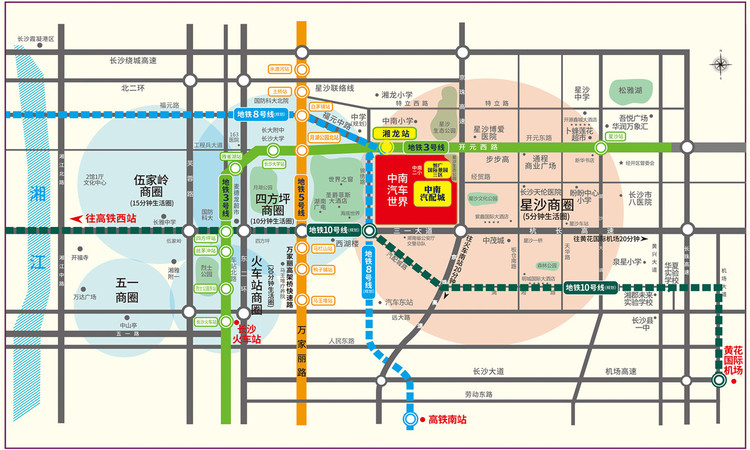 恒广国际景园三区交通图