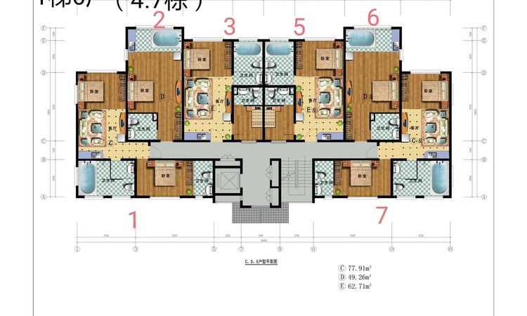 杜鹃王温泉人家楼层平面图