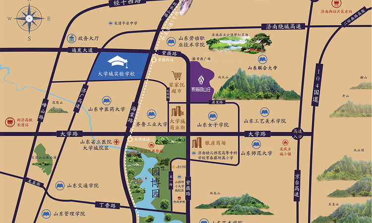 紫薇阁山庄交通图