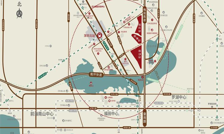 深国际万科和颂轩·星空交通图