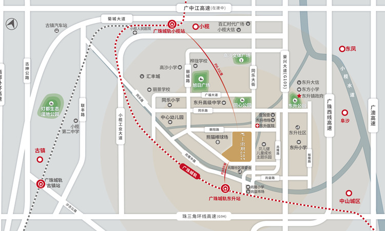 金乐上東城交通图