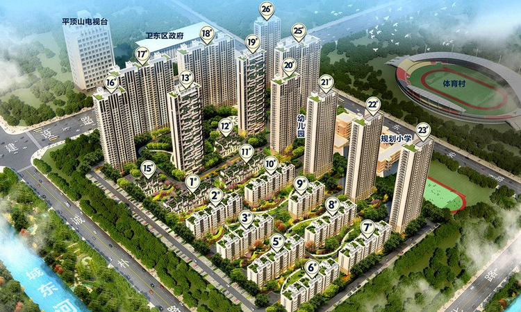 平顶山碧桂园应国府效果图