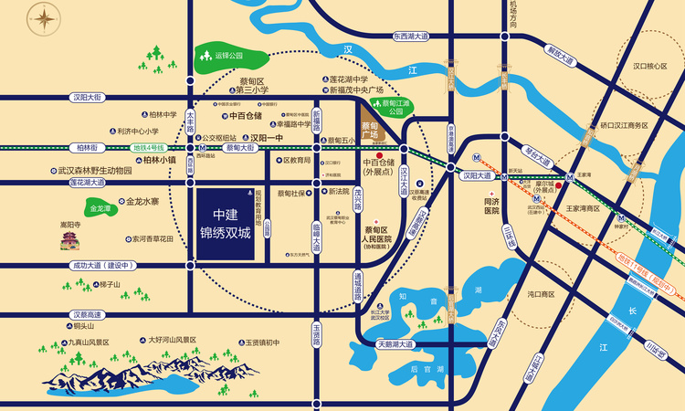 中建锦绣楚城交通图