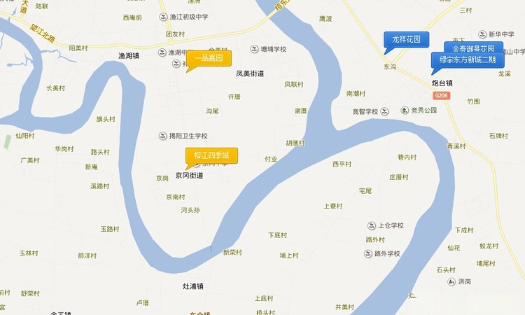 榕江四季城交通图