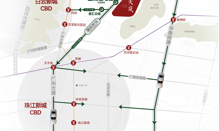 天岚（金湖花园全新一期）交通图