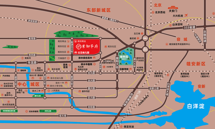 紫御华府交通图