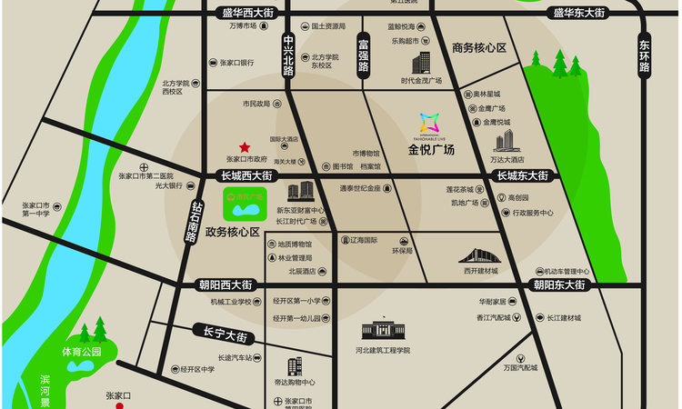 金悦广场交通图