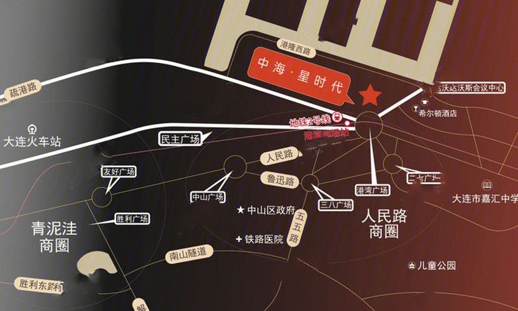 中海星时代交通图