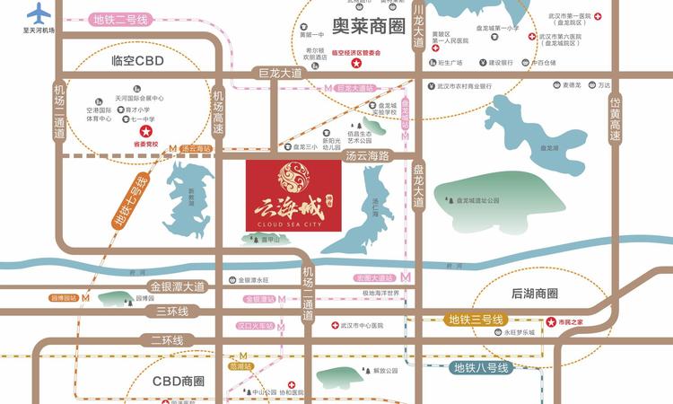 坤合云海城交通图