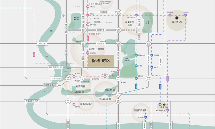 保利时区交通图
