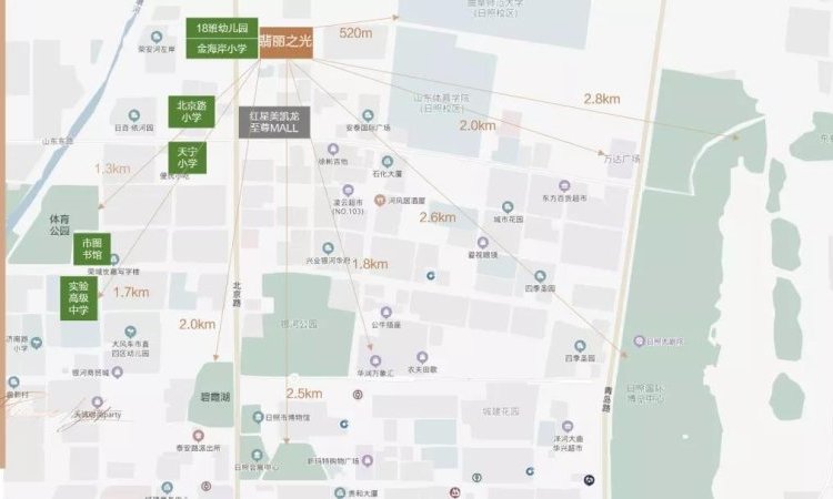 新城翡丽之光交通图