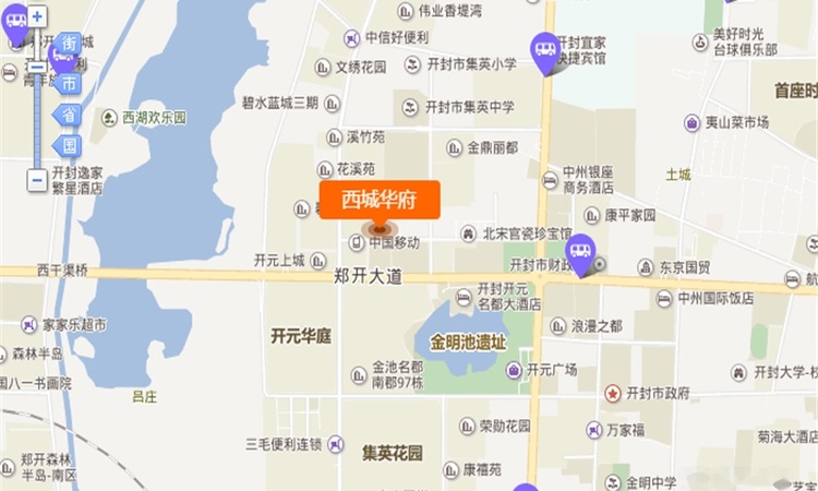 开封西城华府交通图