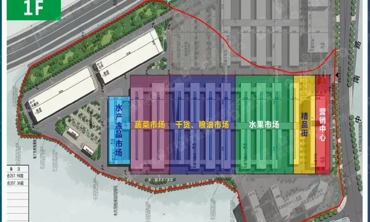 三峡果蔬交易中心楼层平面图