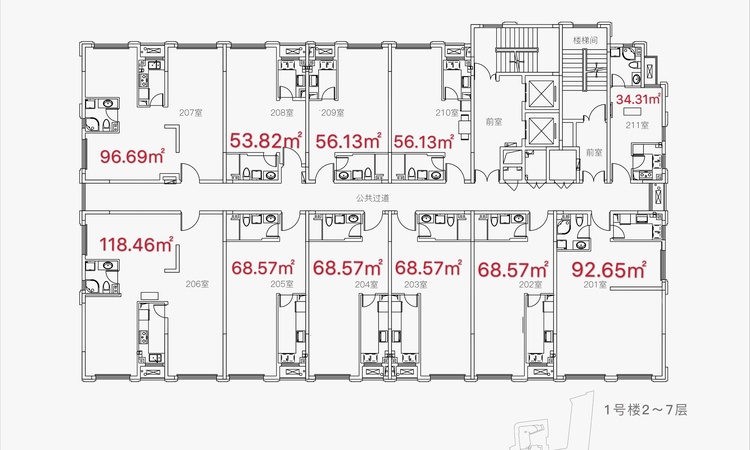中冶盛世滨江—锦绣天玺楼层平面图