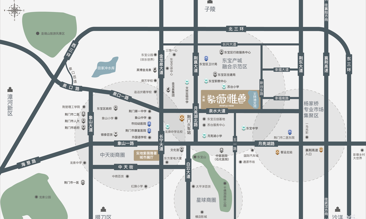 实地荆门紫薇雅著交通图