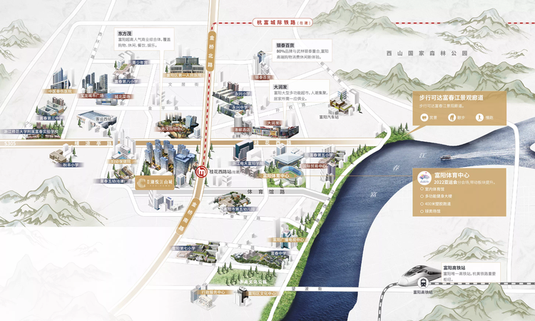 绿地潮悦江山城交通图