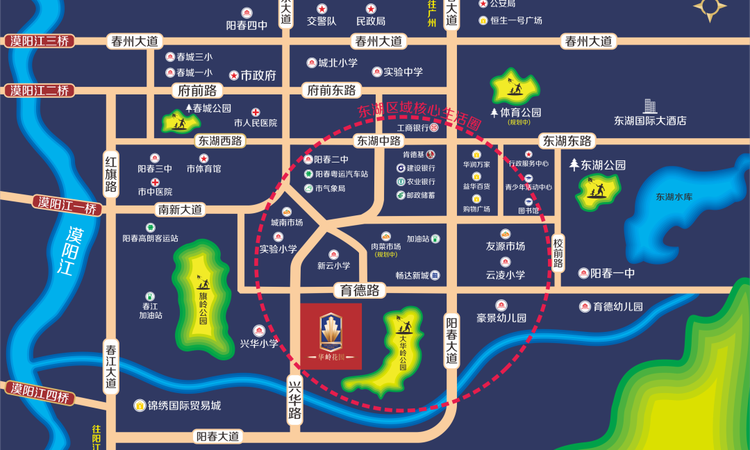 华岭花园周边配套图