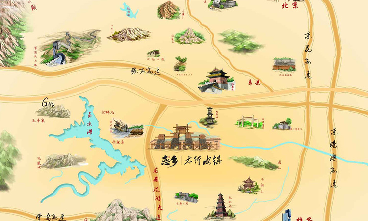 恋乡太行水镇二期交通图