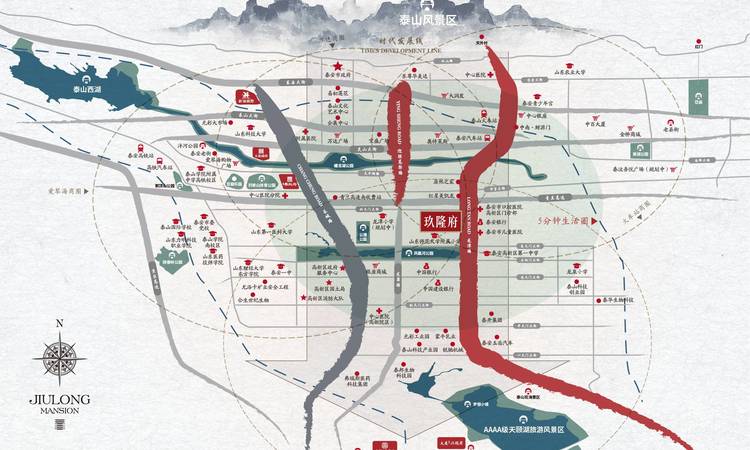 大展玖隆府交通图