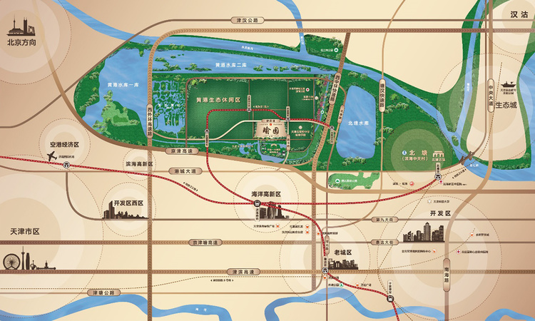 建投·滨城园章交通图